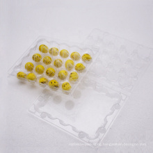 Custom 20 cells clear plastic quail egg crate storage tray box